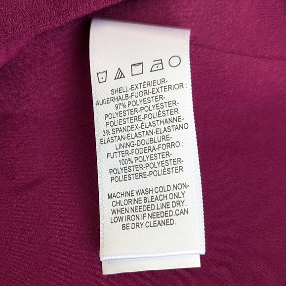 Dress the Population Tiffany Bow Shoulder One-sided Midi Dress Deep Plum- sz XXL - Picture 7 of 11